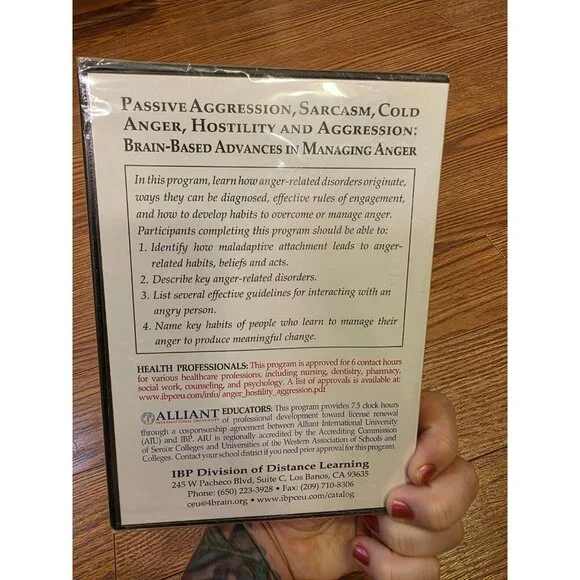 Passive Aggression Sarcasm Cold Anger-Institute For Brain Potential 4 DVDs NEW - Picture 2 of 3